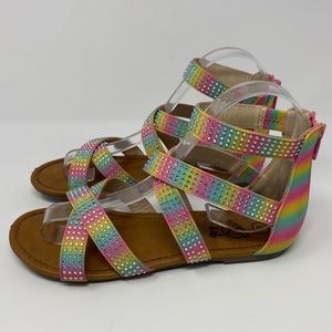 Art Class Rainbow Sparkle Gladiator Sandals